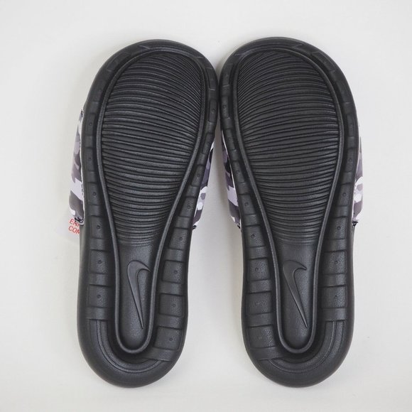 Nike Victori One Sports Slide Print Black Grey Beach Sandals - Picture 7 of 11